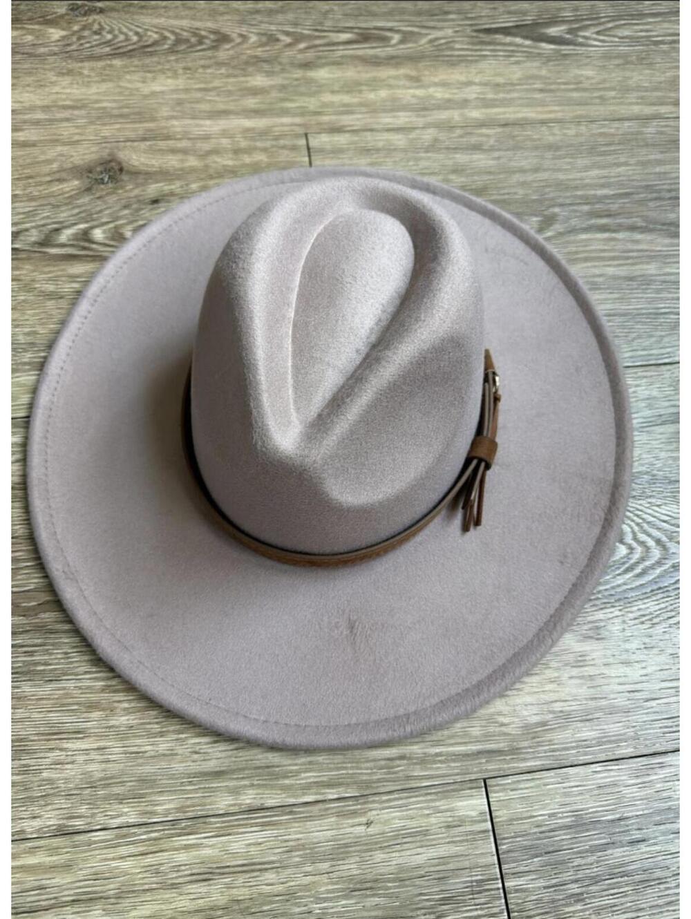 🚫SOLD OUT🚫Vintage Gray Wool Fedora Hat Wide Brim Rancher Boho Western - Picture 1 of 5